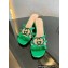 Gucci heel 4.5cm braided leather Nojum Slide sandals Green 2023