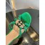 Gucci heel 4.5cm braided leather Nojum Slide sandals Green 2023
