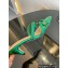 Gucci heel 4.5cm braided leather Nojum Slide sandals Green 2023