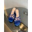 Gucci heel 4.5cm braided leather Nojum Slide sandals Blue 2023
