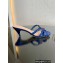 Gucci heel 4.5cm braided leather Nojum Slide sandals Blue 2023