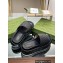 Gucci heel 5.5cm chevron leather GG Platform Slide Sandals Black 2023