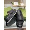 Gucci heel 5.5cm chevron leather GG Platform Slide Sandals Black 2023