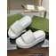 Gucci heel 5.5cm chevron leather GG Platform Slide Sandals White 2023