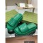 Gucci heel 5.5cm chevron leather GG Platform Slide Sandals Green 2023