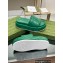 Gucci heel 5.5cm chevron leather GG Platform Slide Sandals Green 2023