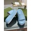 Gucci heel 5.5cm chevron leather GG Platform Slide Sandals Blue 2023