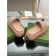 Gucci heel 5.5cm chevron leather GG Platform Slide Sandals Nude 2023
