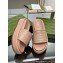 Gucci heel 5.5cm chevron leather GG Platform Slide Sandals Nude 2023