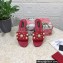 Dolce & Gabbana Stud and Pearl Slides Red 2023