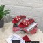 Dolce & Gabbana Stud and Pearl Slides Red 2023