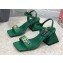 Dolce & Gabbana Heel 6.5cm Nappa-look calfskin sandals Green 2023