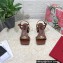 Dolce & Gabbana Heel 6.5cm Nappa-look calfskin sandals Brown 2023