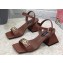 Dolce & Gabbana Heel 6.5cm Nappa-look calfskin sandals Brown 2023