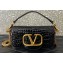 Valentino Loco Small Shoulder Bag In Croco Pattern Black 2023