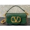 Valentino Loco Small Shoulder Bag In Croco Pattern Green 2023