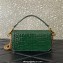 Valentino Loco Small Shoulder Bag In Croco Pattern Green 2023
