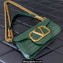 Valentino Loco Small Shoulder Bag In Croco Pattern Green 2023