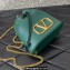 Valentino Mini Bucket Bag In Nappa With Vlogo Signature Chain Green 2023