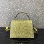 Valentino Mini VSling Bag with Sparkling Crystal Embroidery Yellow 2023
