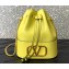 Valentino Mini Bucket Bag In Nappa With Vlogo Signature Chain Yellow 2023