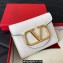 Valentino Small Loco Wallet in Calfskin White 2023