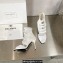 Balmain Heel 9.5cm Uma sandals in Velcro and Mesh White 2023