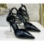 Versace Heel 11cm Spiked Pin-Point Pumps Black 2023