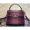 Valentino Mini VSling Bag with Sparkling Crystal Embroidery Purple 2023