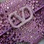 Valentino Mini VSling Bag with Sparkling Crystal Embroidery Purple 2023
