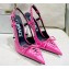Versace Heel 11cm Laced Pin-Point Slingback Pumps Pink 2023