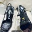 Versace Heel 11cm Laced Pin-Point Slingback Pumps Black 2023