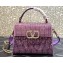 Valentino Mini VSling Bag with rhinestone gradient Purple 2023