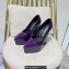 Versace Heel 15cm Platform 6cm Tempest Pumps Leather Purple 2023