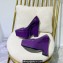 Versace Heel 15cm Platform 6cm Tempest Pumps Leather Purple 2023
