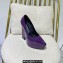 Versace Heel 15cm Platform 6cm Tempest Pumps Leather Purple 2023