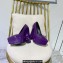 Versace Heel 15cm Platform 6cm Tempest Pumps Leather Purple 2023