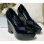Versace Heel 15cm Platform 6cm Tempest Pumps Leather Black 2023