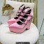 Versace Heel 15cm Platform 6cm Tempest Pumps Satin Pink with Adjustable buckle 2023