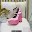 Versace Heel 15cm Platform 6cm Tempest Pumps Satin Pink with Adjustable buckle 2023