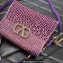 Valentino Mini VSling Bag with rhinestone gradient Purple 2023
