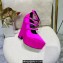 Versace Heel 15cm Platform 6cm Tempest Pumps Satin Fuchsia with Adjustable buckle 2023