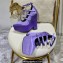 Versace Heel 15cm Platform 6cm Tempest Pumps Satin Purple with Adjustable buckle 2023
