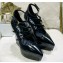 Versace Heel 15cm Platform 6cm Tempest Pumps Leather Black with Adjustable buckle 2023