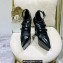 Versace Heel 15cm Platform 6cm Tempest Pumps Leather Black with Adjustable buckle 2023
