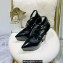 Versace Heel 15cm Platform 6cm Tempest Pumps Leather Black with Adjustable buckle 2023