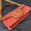 Valentino Loco Shoulder Bag In Croco Pattern Dark Pink 2023