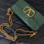 Valentino Loco Shoulder Bag In Croco Pattern Green 2023