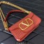 Valentino Loco Small Shoulder Bag In Croco Pattern Dark Pink 2023