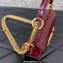 Valentino Loco Small Shoulder Bag In Croco Pattern Burgundy 2023